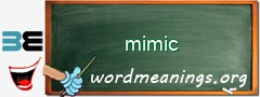 WordMeaning blackboard for mimic